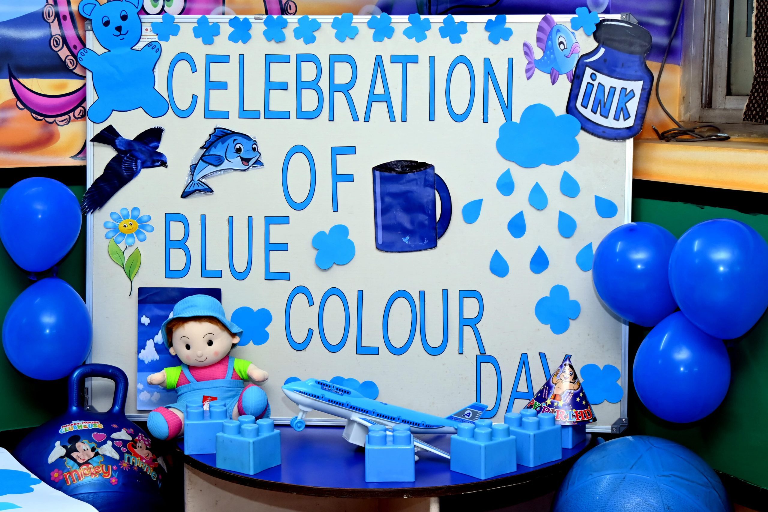 Blue colour day shiv jyoti convent school