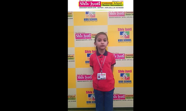 Short Speech on “Maha Shivratri” by Little Shivjyotian Riya | Shiv Jyoti Convent Sr. Sec. School